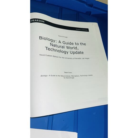 Biology: A Guide to the Natural World by David Krogh - 3rd Custom Edition [UNLV] - Picture 2 of 3